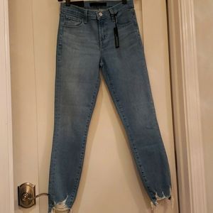 J Brand Mid Rise Crop Skinny Jeans